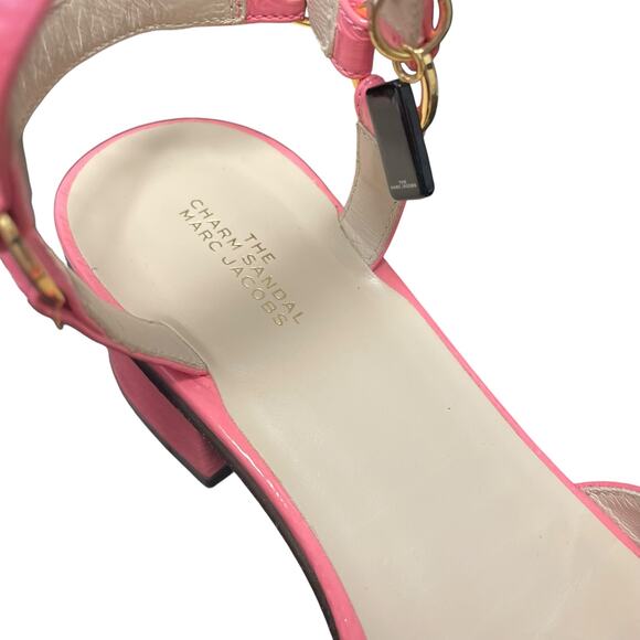 Marc Jacobs The Charm Sandal Pink Patent Leather Womens Size 35 / US 5 - Picture 5 of 10